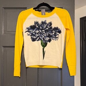Samantha Sung cashmere wildflower sweater NWT